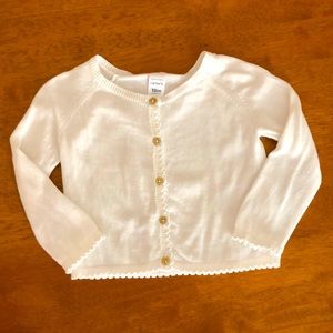Carter’s white cardigan
